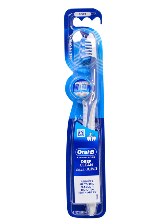 ORAL-B CRISS-CROSS DEEP CLEAN ALL IN ONE SOFT TOOTHBRUSH