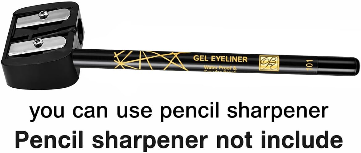 Rose Bery - Gel Eyeliner, Waterproof & Smudge Proof, Ultra Long Wear & Smooth Glide Formula, 1.2 GM, Model - RB-0922 (Black, 101)