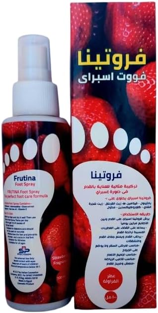 Frutina Foot Spray - Strawberry Scent - Foot Moisturizer & Fungus & Odor Protection -100 ml