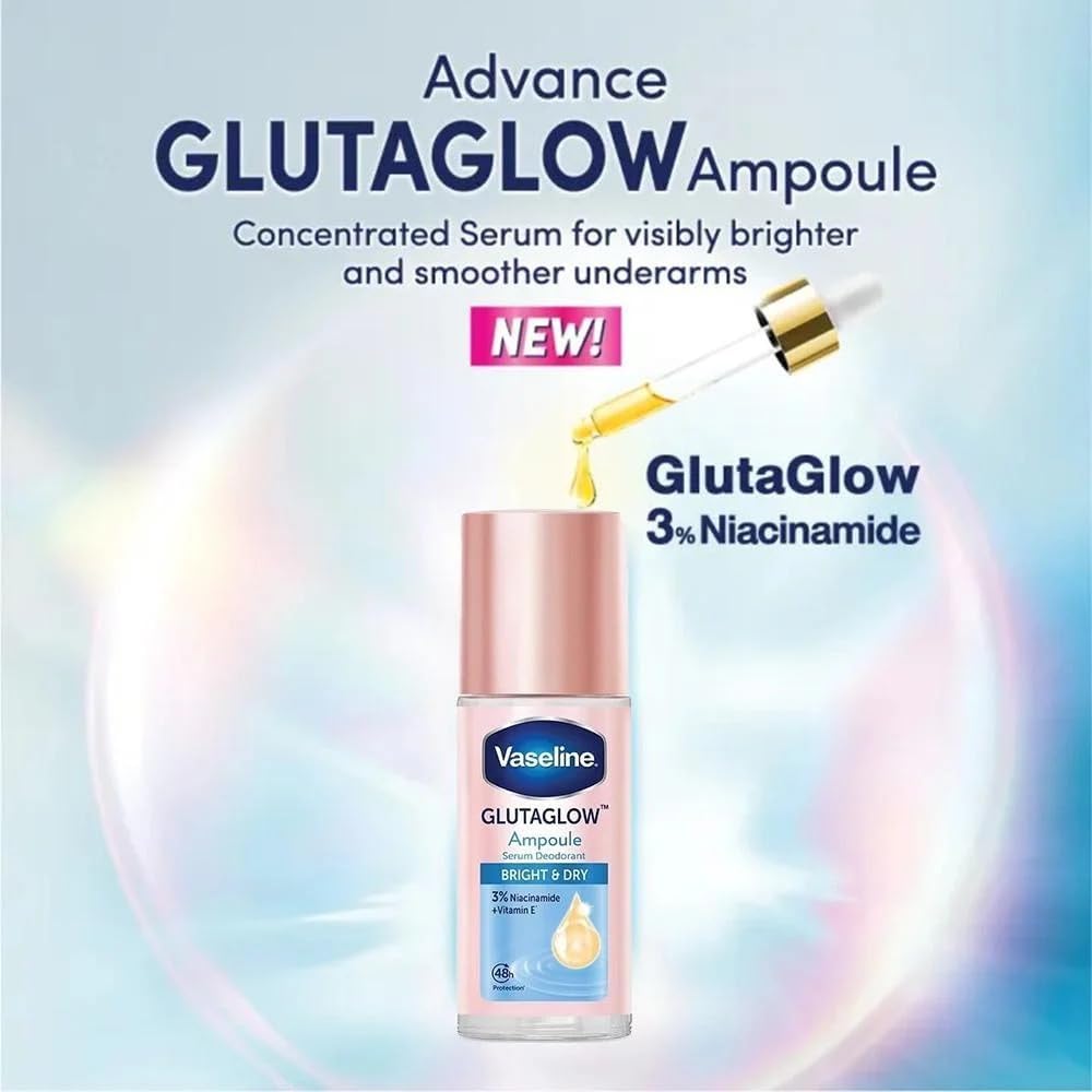 Vaseline GlutaGlow Serum Deodorant Bright & Dry 45ml
