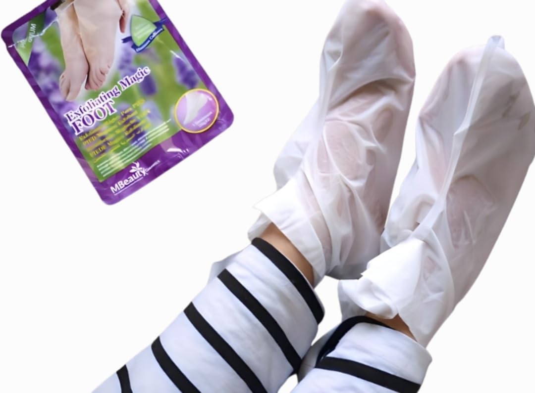 MBeauty Exfoliating Magic Foot Socks 40g, Softens & Removes Dead Calluses, Infused With Natural Ingredients, Single Use Socks