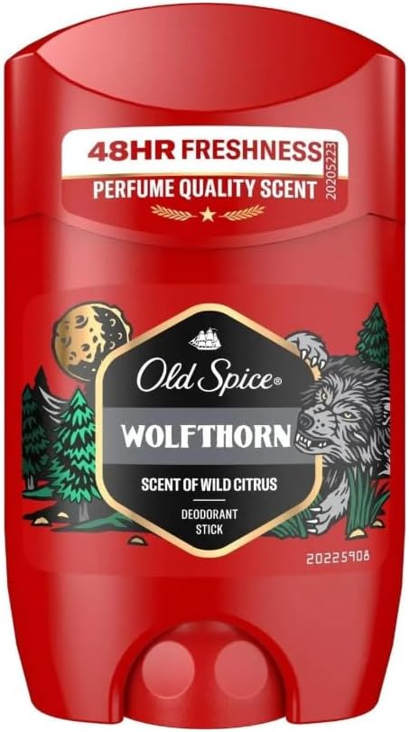 Old Spice Wolfthorn Deodorant Stick, Deodorant Stick Without Aluminium for Men, Men's Deodorant with Long-lasting Fragrance, 50 ml