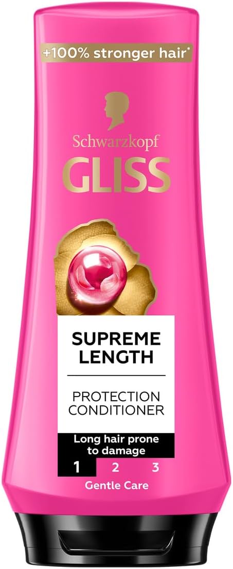 Gliss Supreme Length Protection Conditioner, 360ml — Maintain long hair with this protective conditioner, designed to prevent split ends and breakage while enhancing shine