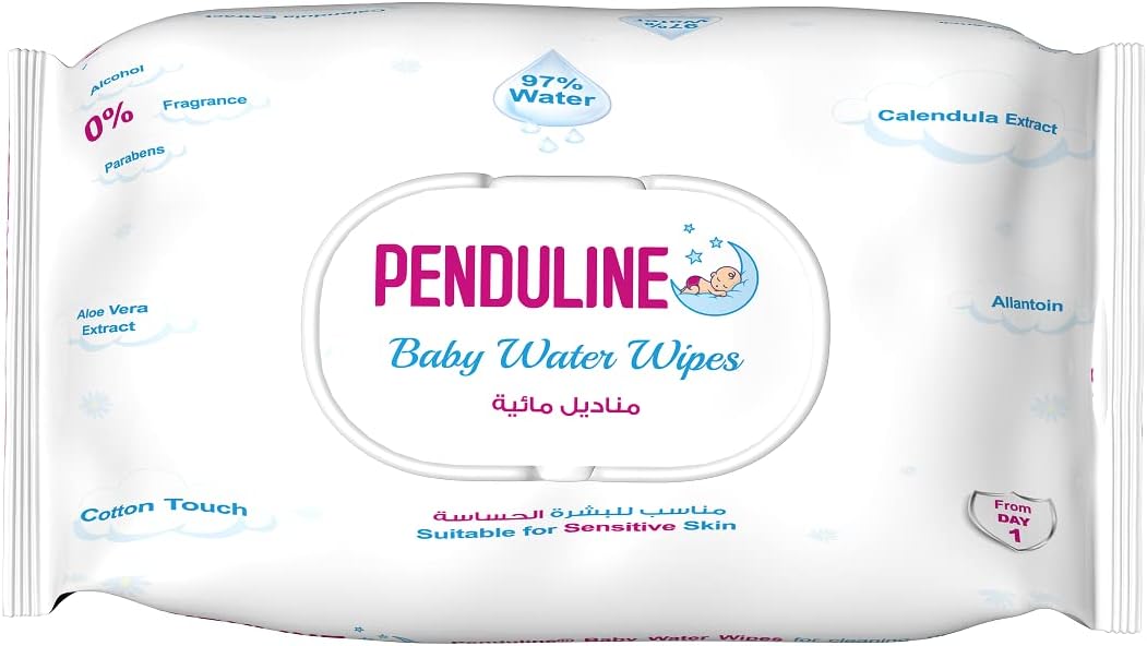 Penduline Baby Wipes With 97% Water | 70pcs | Calendula |Safe for New Born | Sensitivie Skin | Zero Alcohol - Fragrance - Parabens