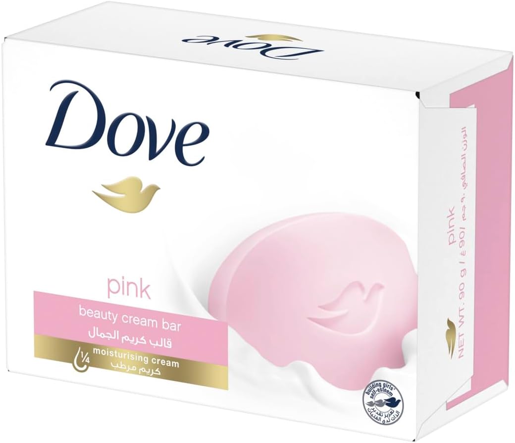Dove Beauty Cream Bar Soap Pink Made with ¼ moisturizing cream 90G