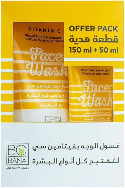 Bobana Face Wash Vitamin C 150 ml + Face Wash Vitamin C 50 ml Free