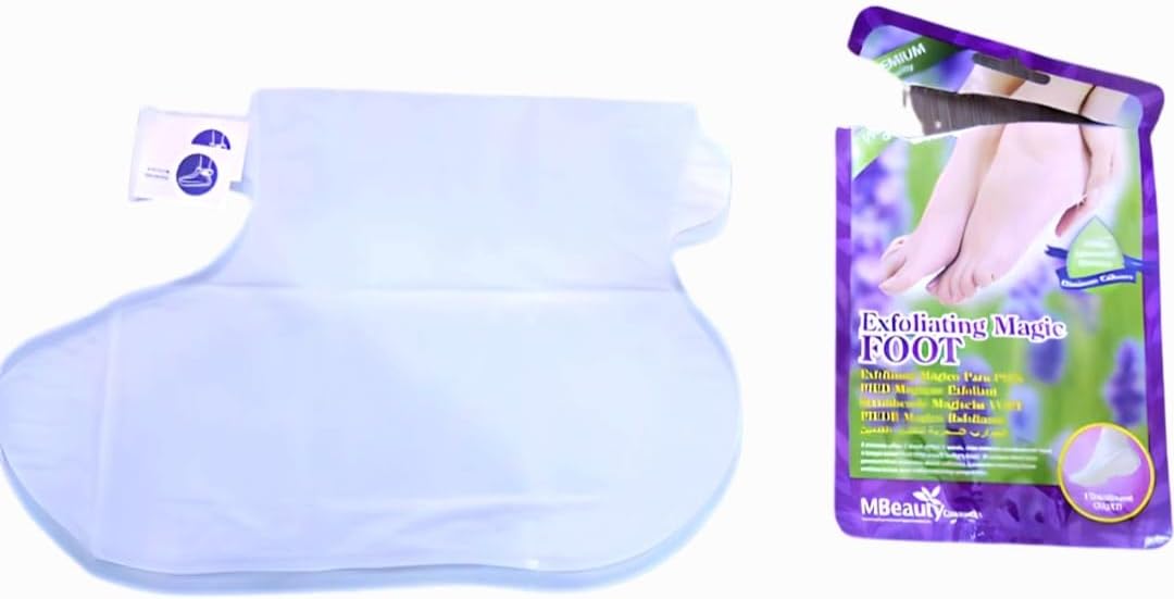MBeauty Exfoliating Magic Foot Socks 40g, Softens & Removes Dead Calluses, Infused With Natural Ingredients, Single Use Socks
