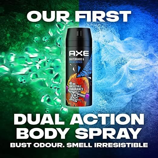 Axe Body Spray for Men Skateboard & Fresh Roses 150ML
