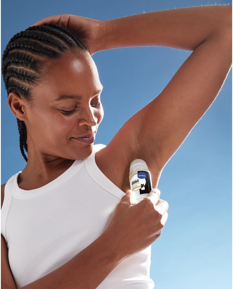 NIVEA Antiperspirant Roll-on for Women, Black & White Invisible Silky Smooth Shaving, 50ml