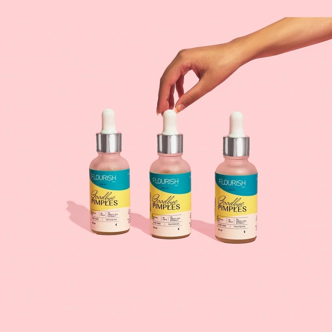 Flourish Goodbye Pimples Facial Serum Anti Acne Treatment Deep Exfoliating