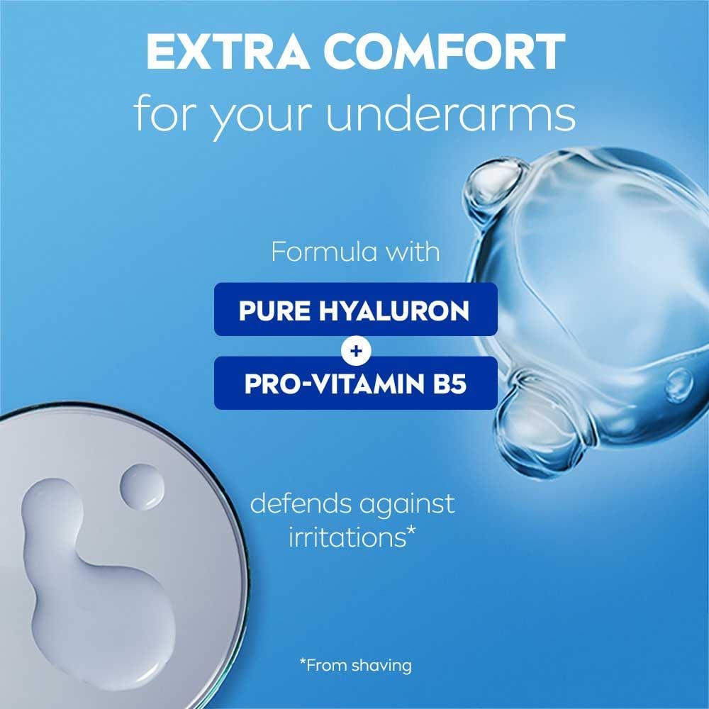NIVEA Derma Control Defend Extra Comfort Anti-Perspirant Roll-On, 50ml, with Pure Hyaluron and Pro-Vitamin B5, 72H Protection
