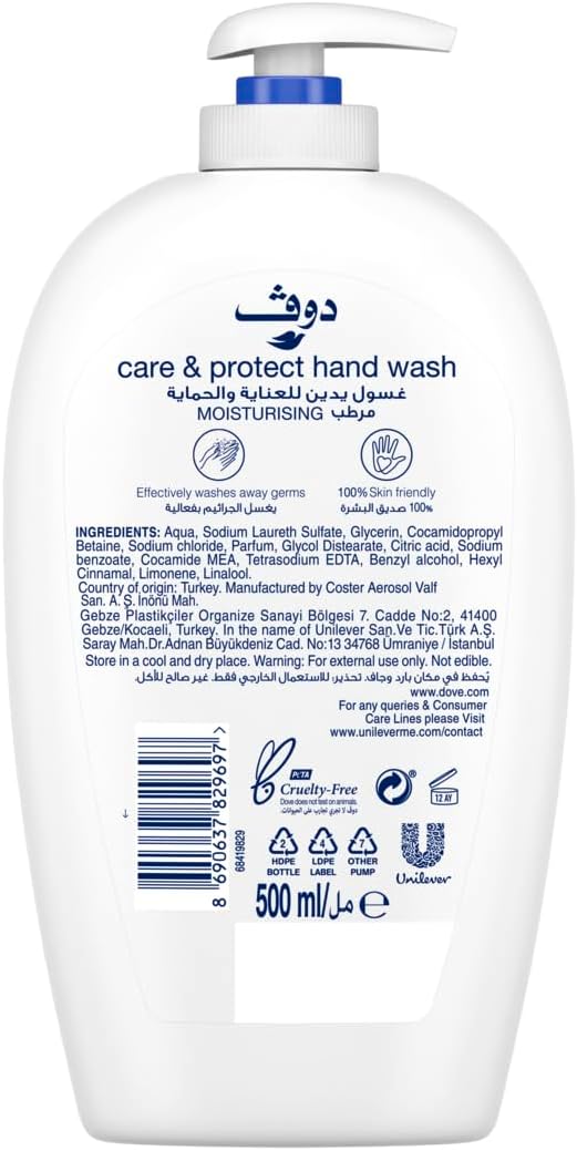 Dove Deeply Nourishing Handwash Made with ¼ moisturizing cream for Soft Smooth hands 500ML Promotion