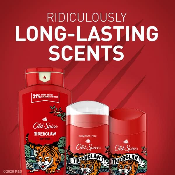 Old Spice Tigerclaw Deodorant for Men, 3 oz (Pack of 3)