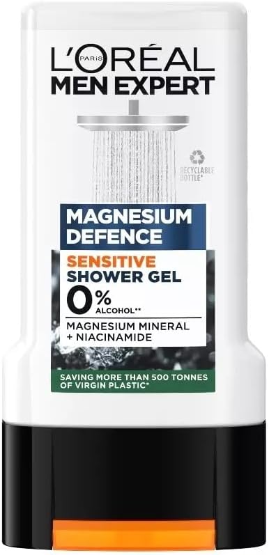 L'Oreal Paris Men's Expert Shower Gel 300ML (Magnesium Defense Sensitive)