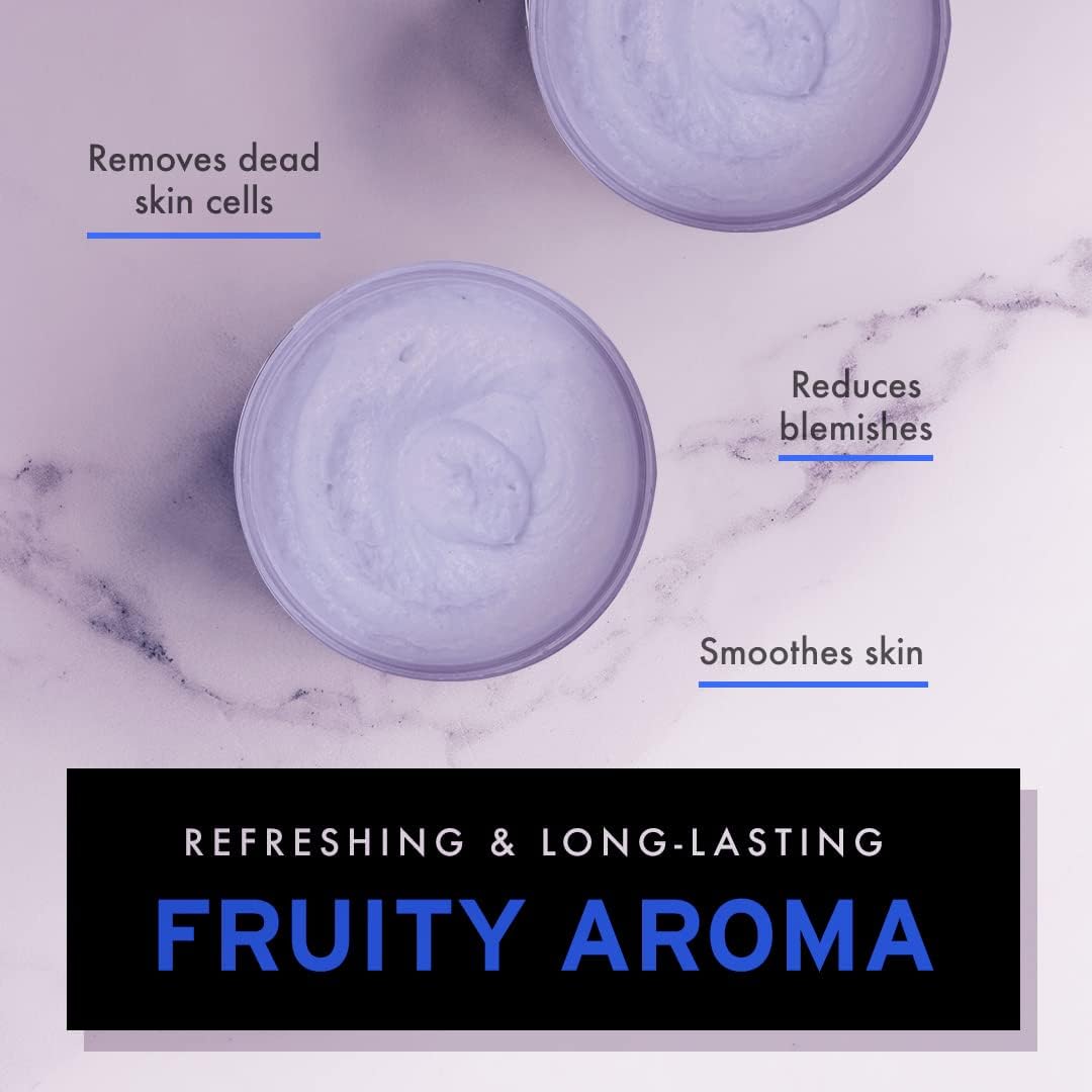 RAW AFRICAN | Very Berry Exfoliator | 200 gm | Organic Body Scrub | Moisturizing and Exfoliating | Berry Extracts | Vegan | 100% Natural Essential Oils