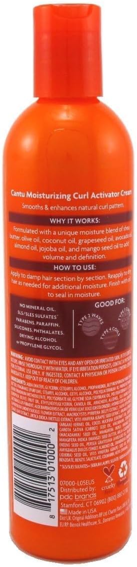 Cantu shea butter - moisturizing curl activator cream 355 ml(Packaging May Vary)