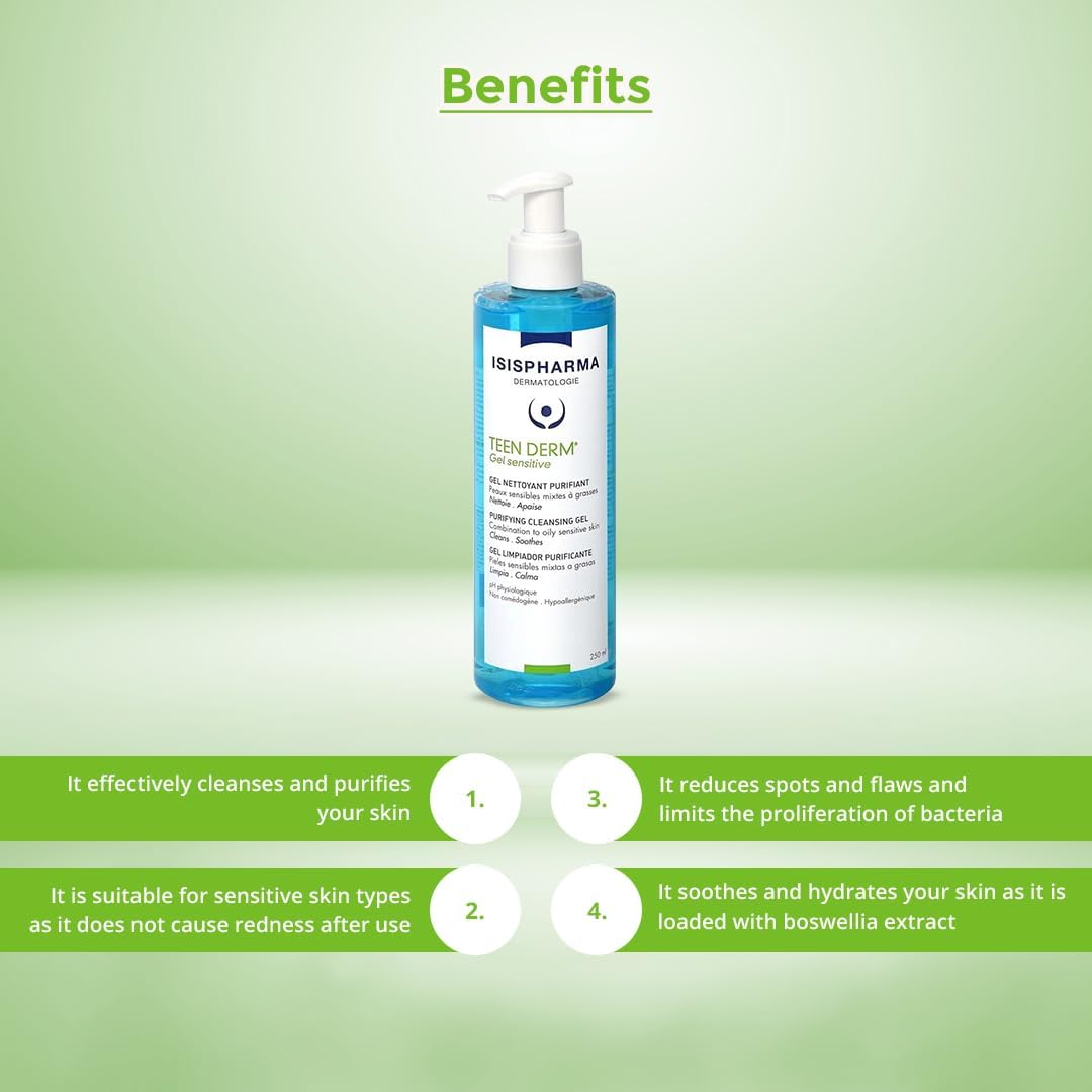 Isispharma Teen Derm Gel Sensitive 250 Ml