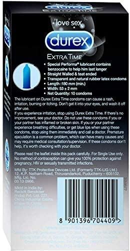 Durex Extra Time Condom, 10 Pieces