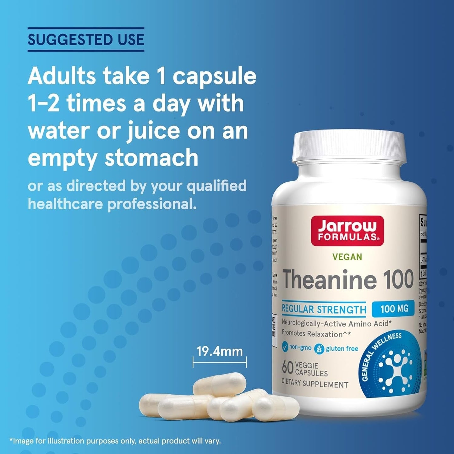 Jarrow Formulas Regular Strength Theanine 100 mg