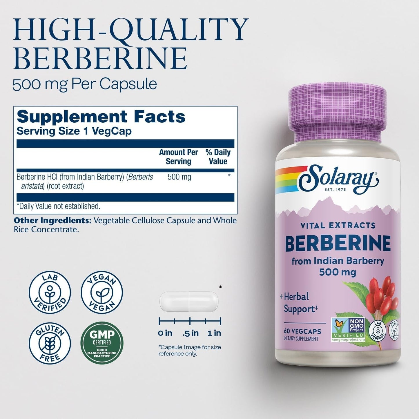 SOLARAY Berberine 500mg