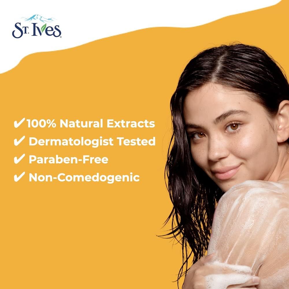 St. ives even and bright - pink lemon and mandarin exfoliating body wash - 400 ml