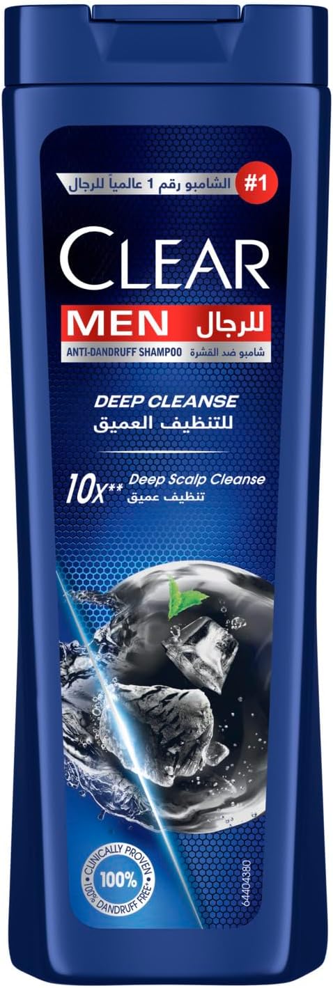 CLEAR Men Anti-dandruff Shampoo Deep Cleanse, 10x Deep Scalp Cleansing with Ultra Performance Formula, 180ML