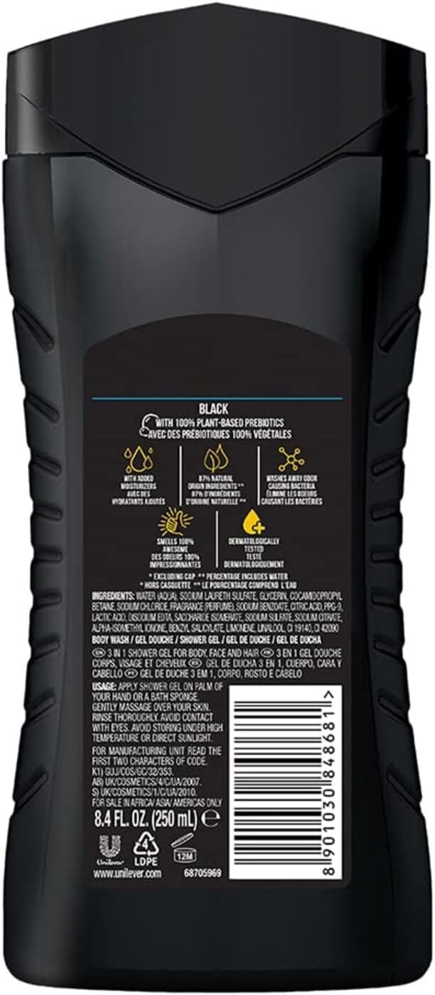 X 3 * 1 Shower Black 250Ml