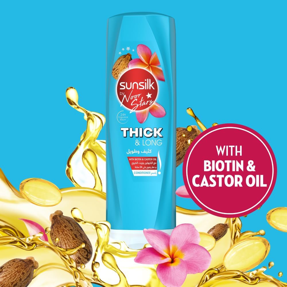 Sunsilk Conditioner Biotin & Castor oil for thick and long hair 350ML