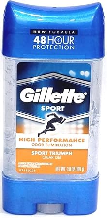 Gillette High Performance Odor Elimination Sport Triumph Clear Gel 107gm with Ayur Product in Combo