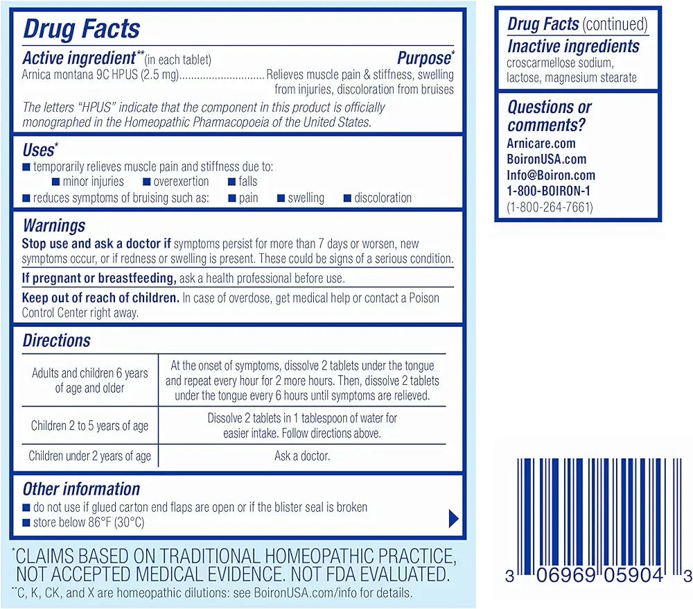 Boiron Arnicare Tablets