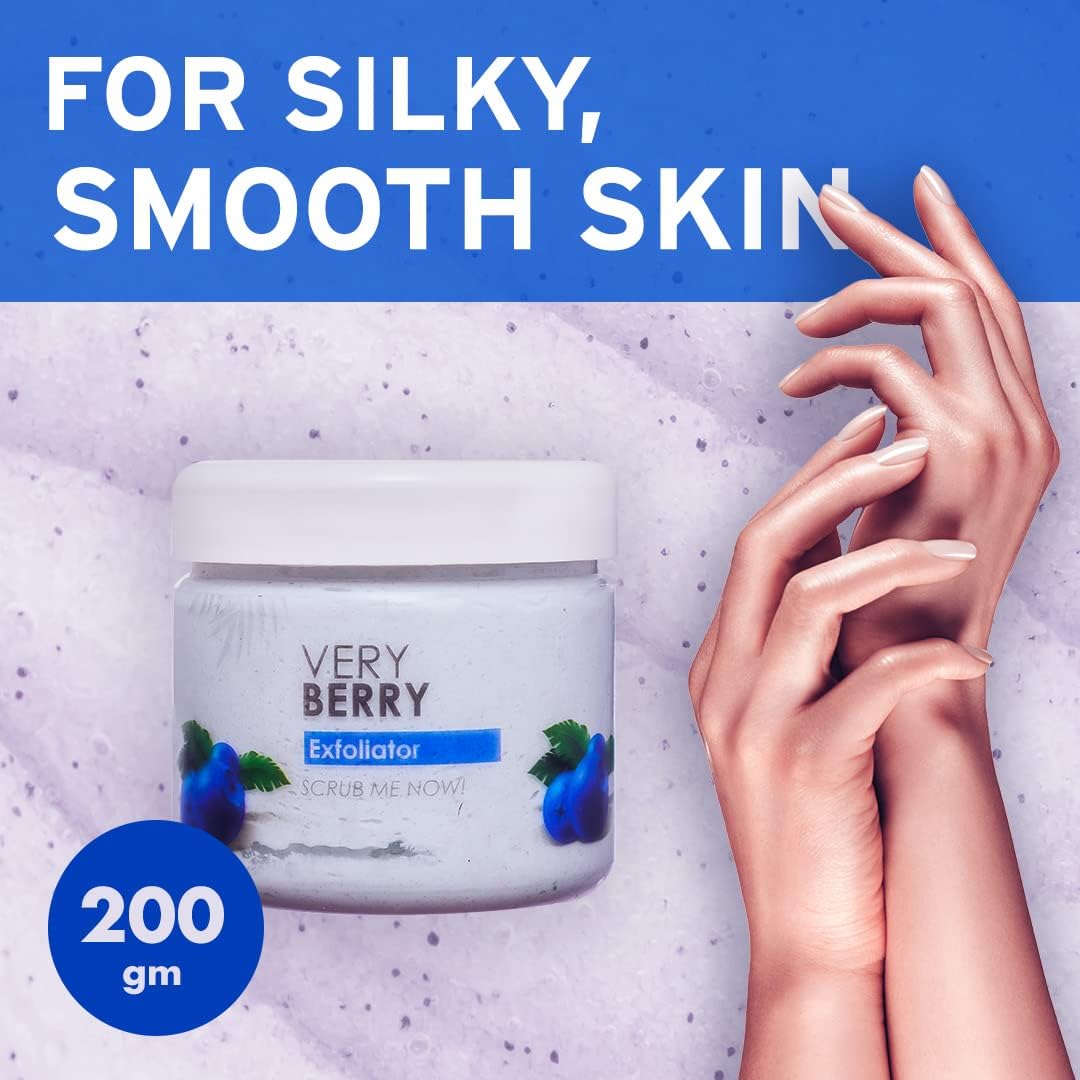 RAW AFRICAN | Very Berry Exfoliator | 200 gm | Organic Body Scrub | Moisturizing and Exfoliating | Berry Extracts | Vegan | 100% Natural Essential Oils