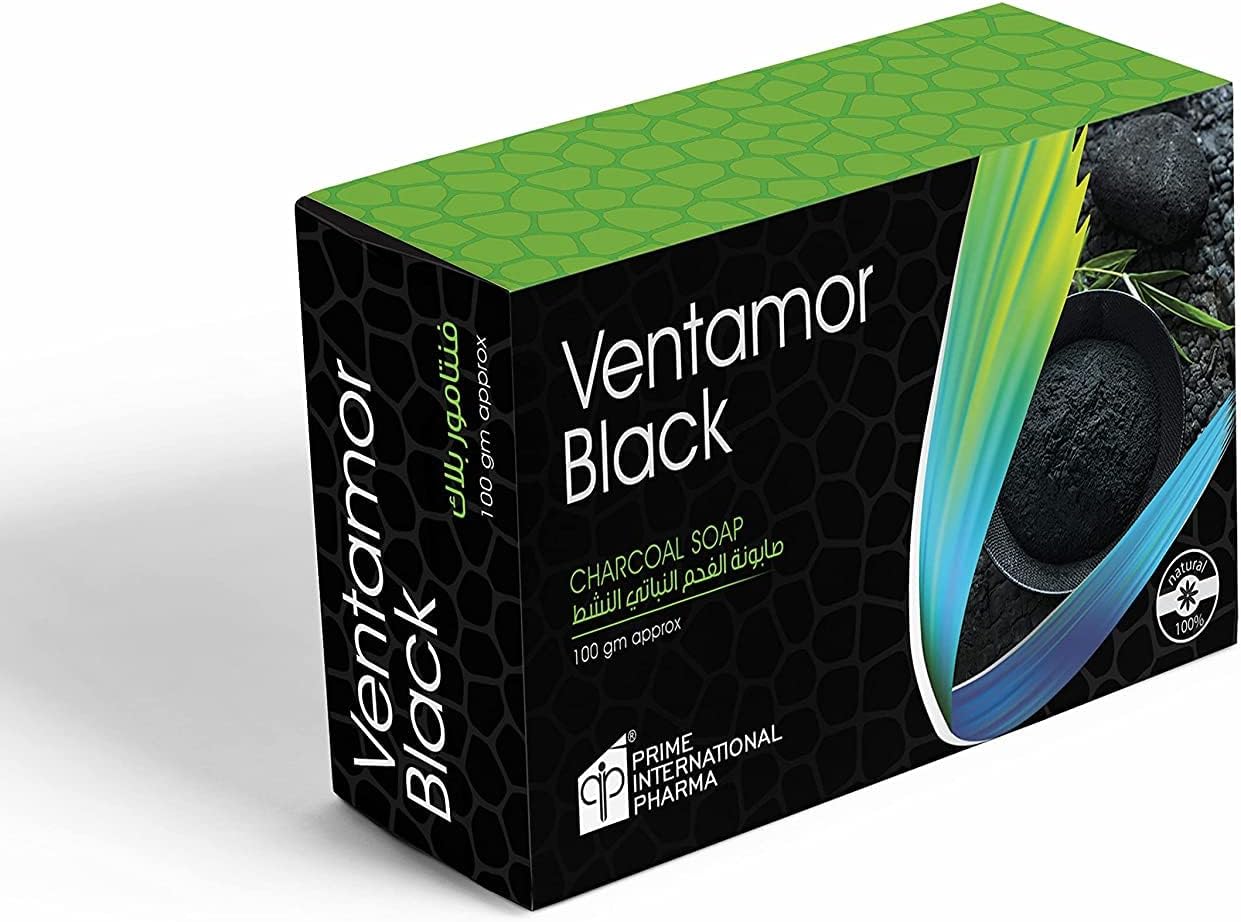 Activated Black Vegetable Charcoal Soap Bar - 100 gm