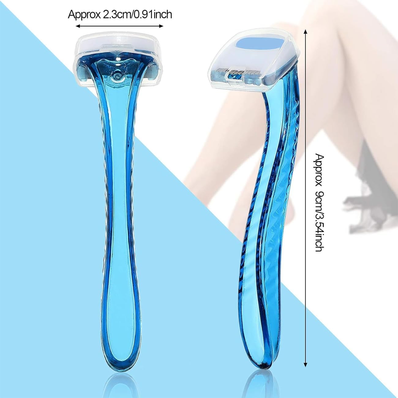 Alice - Razor, For Bikini Line & Body Grooming, Set Of 3 PCS, Aloe & Vitamin E Infused Blades For No Irritation, Made Especially For Women