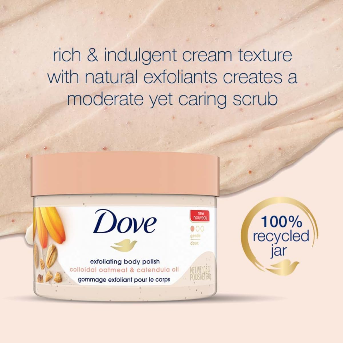 Dove Colloidal Oatmeal & Calendula Oil Exfoliating Body Polish 298 G
