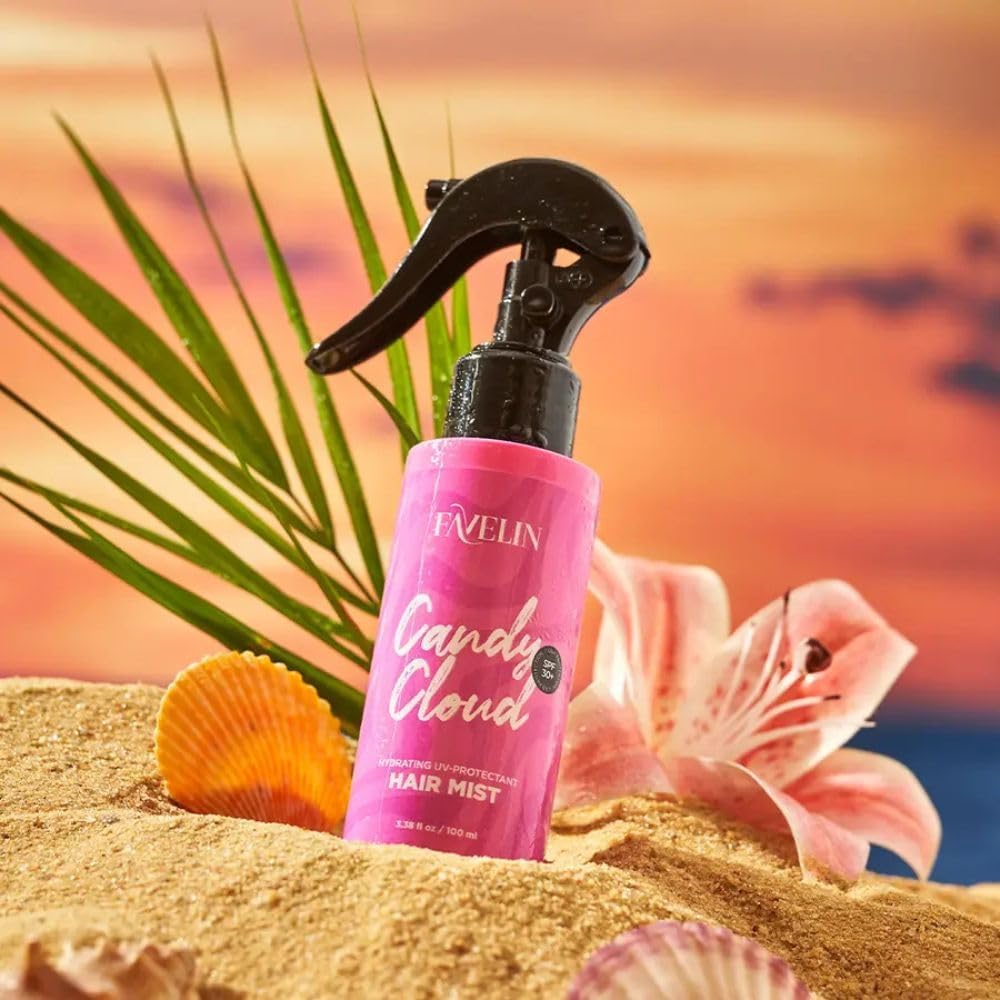 Favelin Candy Cloud Hair Mist 100 ml | With Sugary and Sweet Scent of Candy | Refreshing and Hydrating | Effective Sun Protection With SPF 30+.