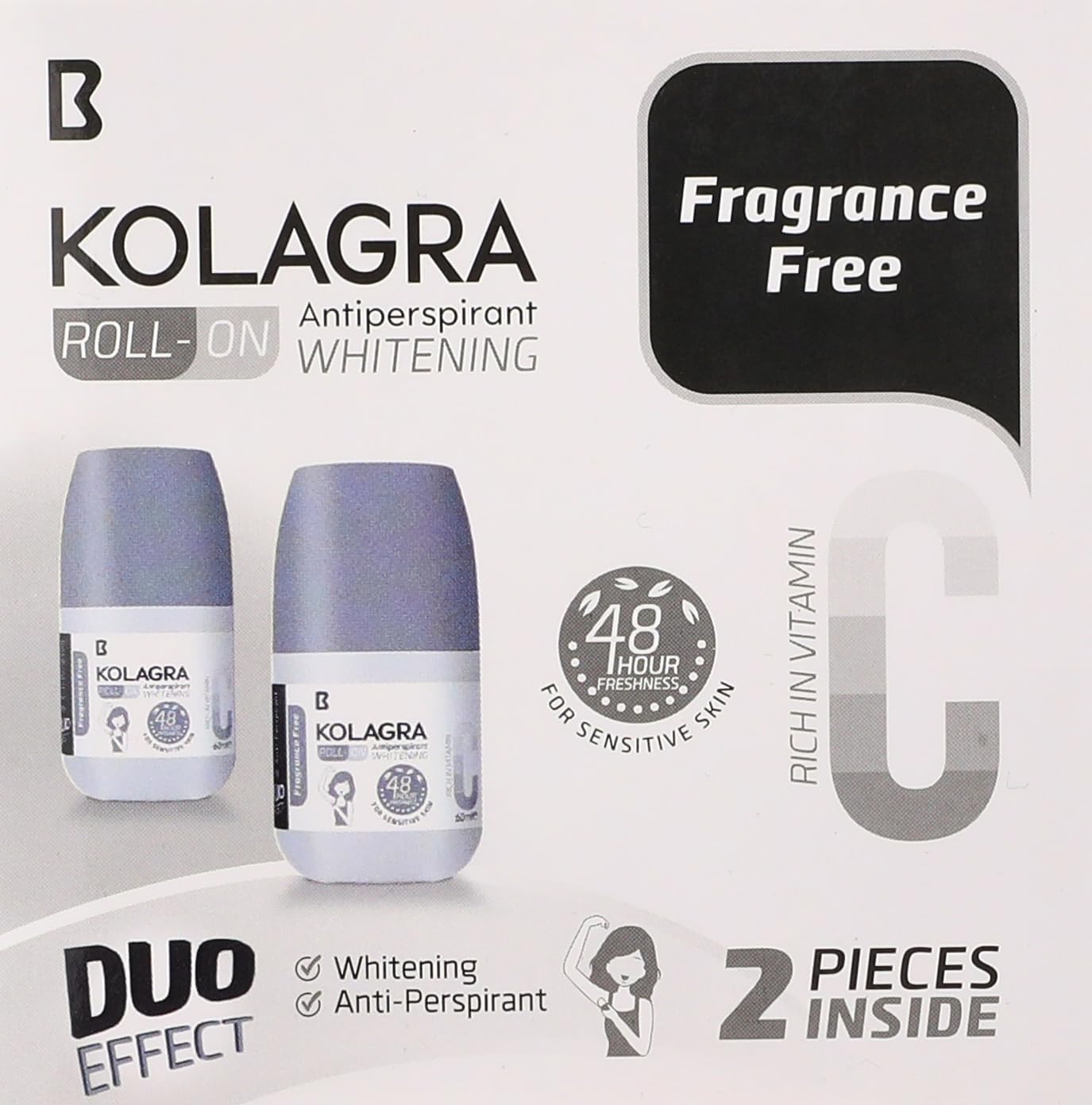 Kolagra anti perspirant whitening roll-on