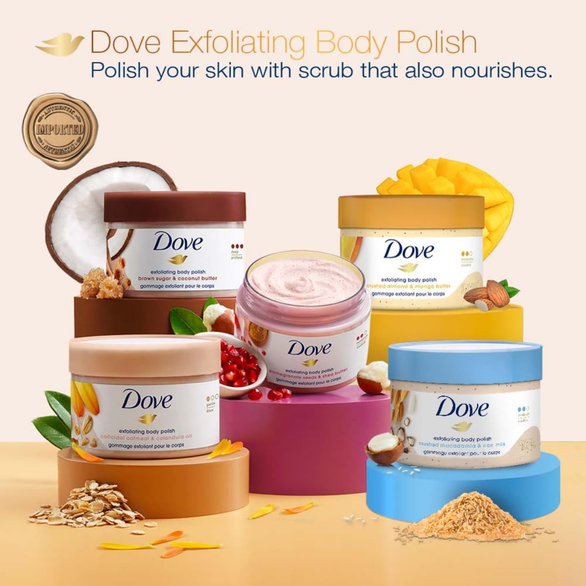 Dove Colloidal Oatmeal & Calendula Oil Exfoliating Body Polish 298 G