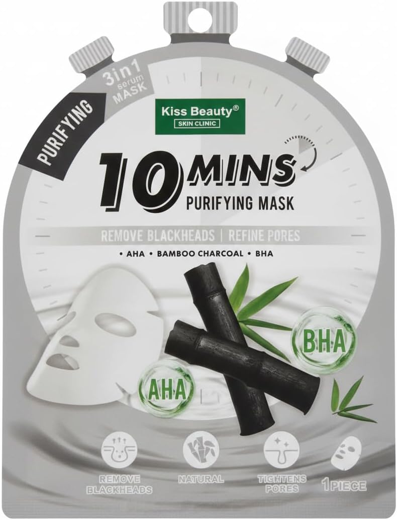 10 Mins Face Mask - 1 Piece (30 ml, Bambo Charcoal)