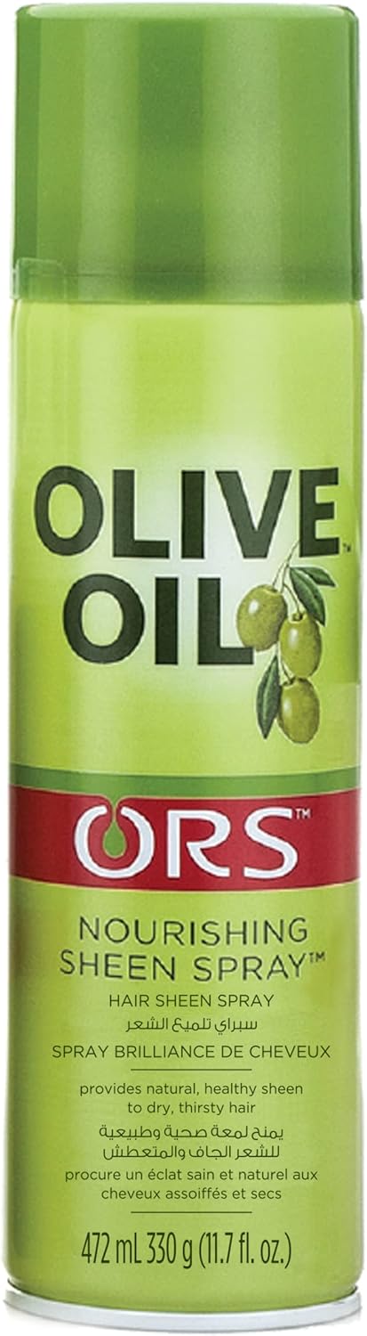 ORS Olive Oil Nourishing Hair Sheen Spray 85mL | Adds Natural Shine & Moisture to Dry Hair | Smooths Frizz for Soft, Healthy-Looking Hair | Lightweight & Non-Greasy