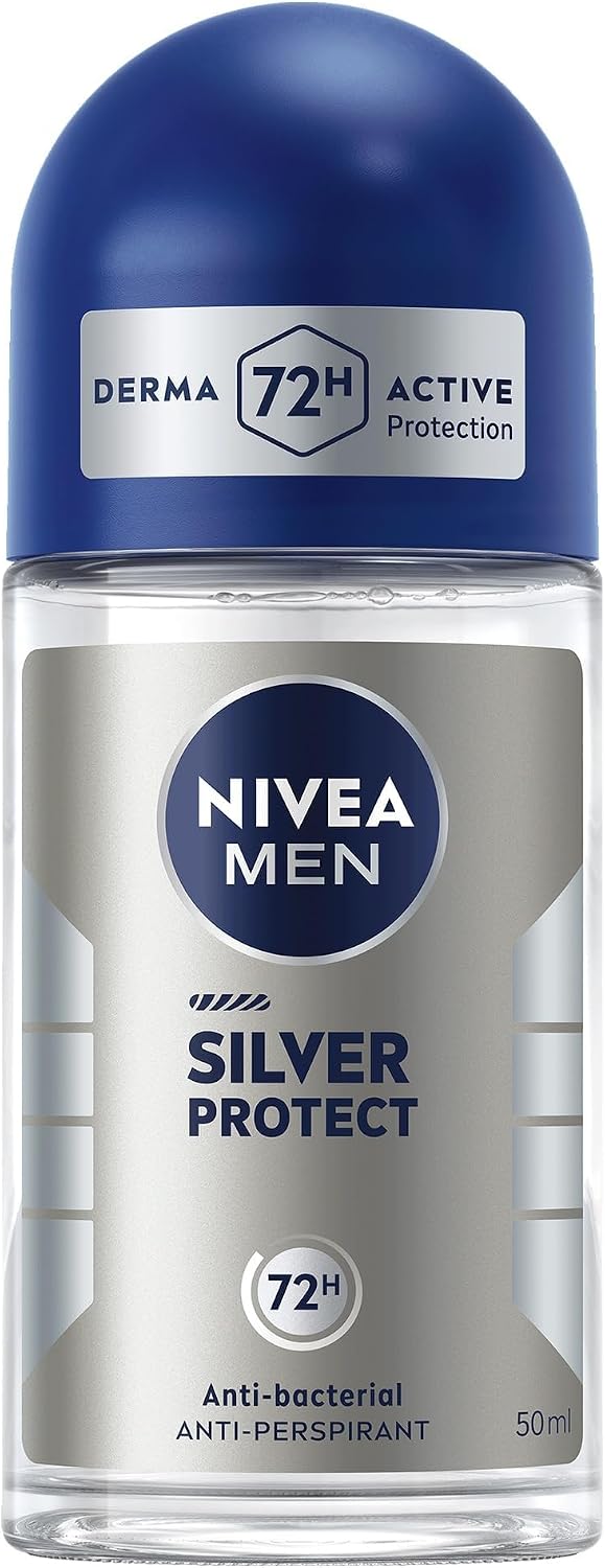 NIVEA MEN Antiperspirant Roll-on for Men, Black & White Invisible Protection Original, 50ml