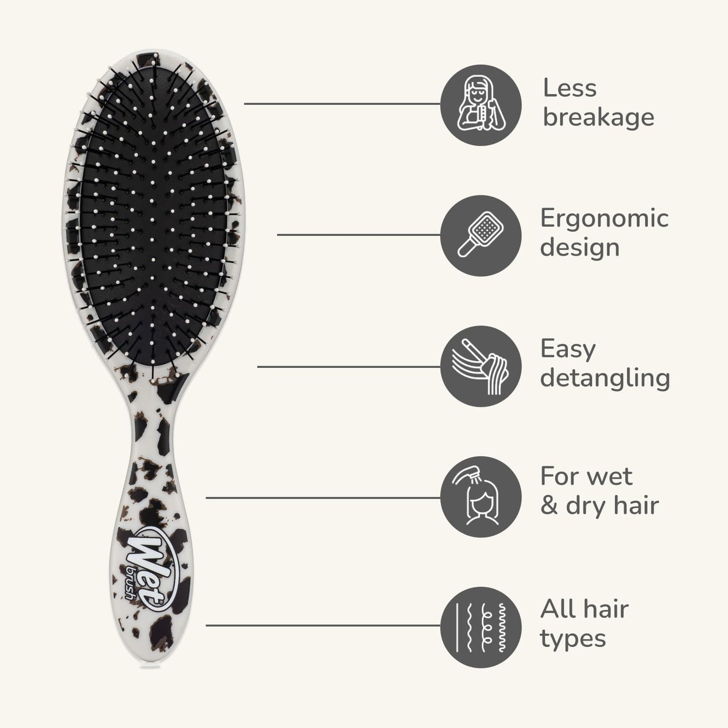 Wet Brush Original Detangler Safari Zebra(95585)