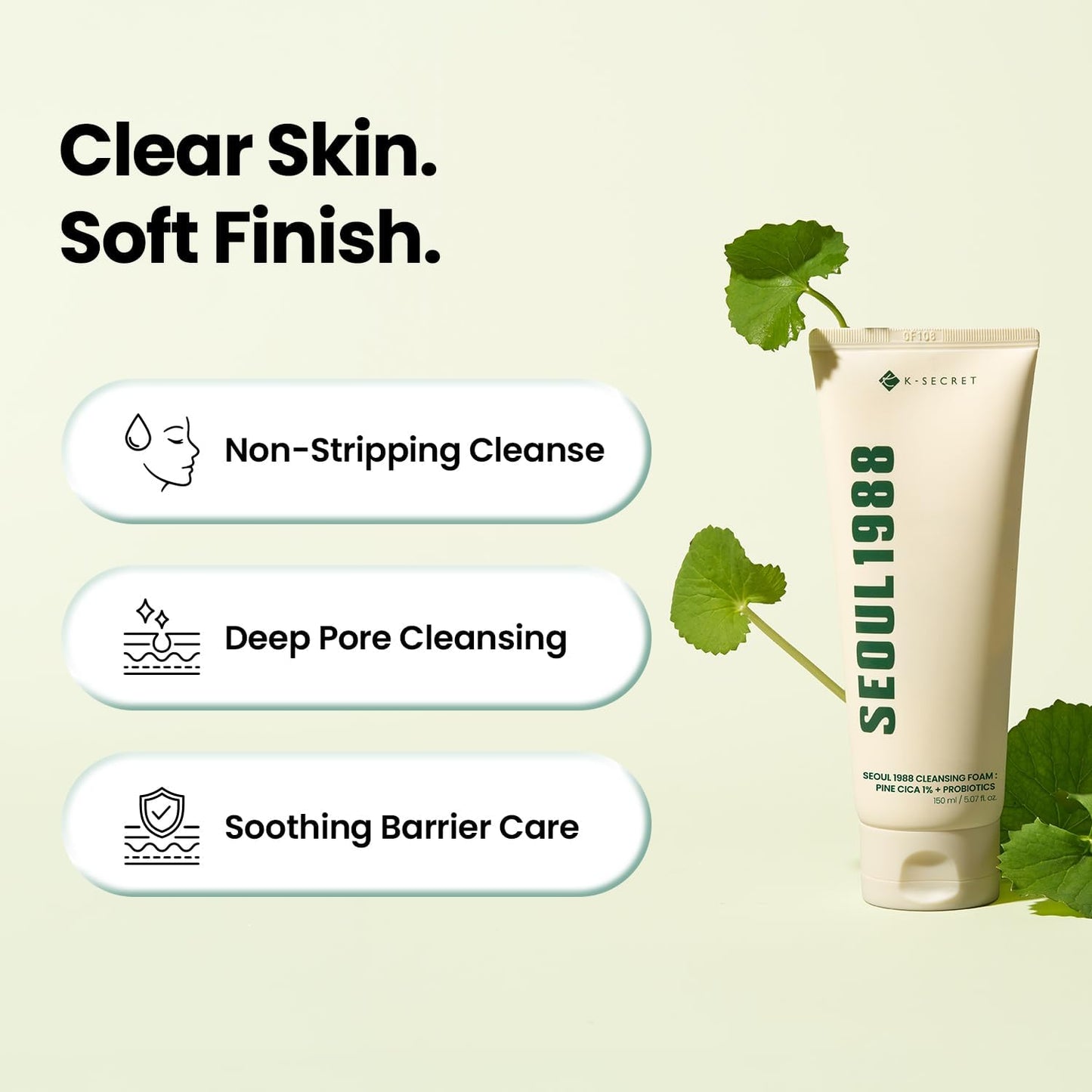 SEOUL 1988 Cleansing Foam : Pine Cica 1% + Probiotics