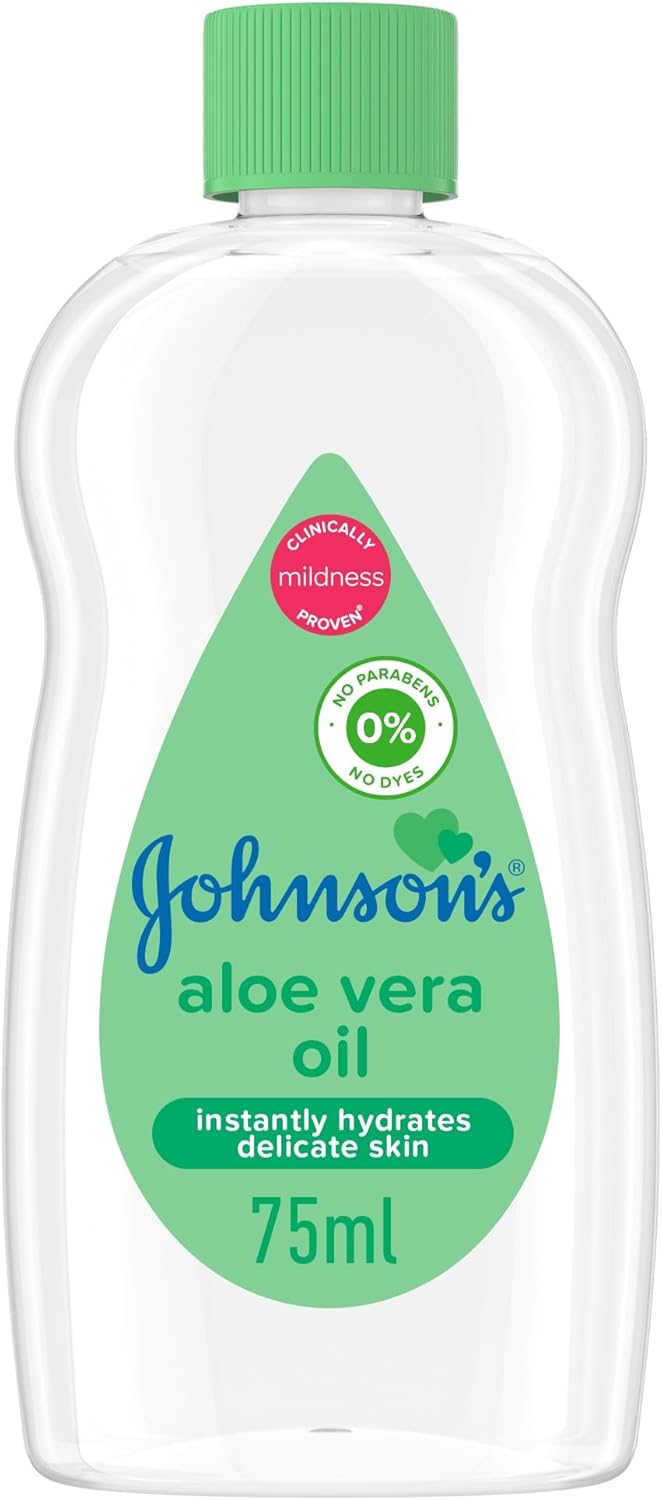 JOHNSON’S Baby Oil, Aloe Vera, 75ml