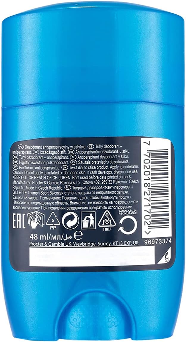 Gillette Antiperspirant Stick Triumph Sport, 48ml