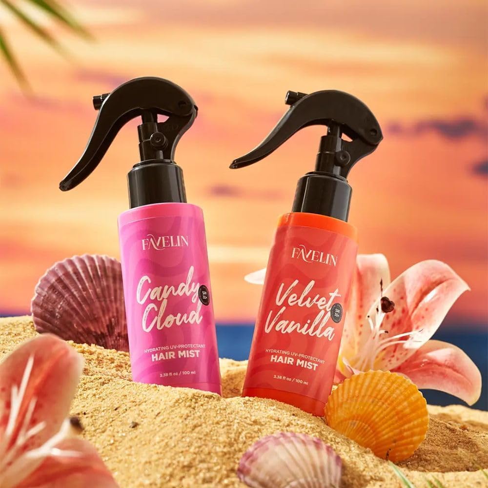 Favelin Candy Cloud Hair Mist 100 ml | With Sugary and Sweet Scent of Candy | Refreshing and Hydrating | Effective Sun Protection With SPF 30+.