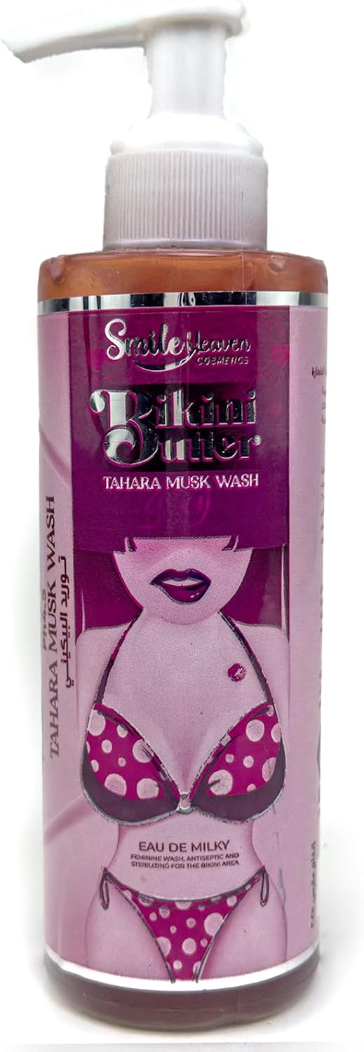Smile Heaven - Bikini Feminine Wash Area, 250ML, +18, Intimate Bikini Area Cleanser, Gentle & PH Balanced Formula, For Daily Hygiene (Tahara Musk)