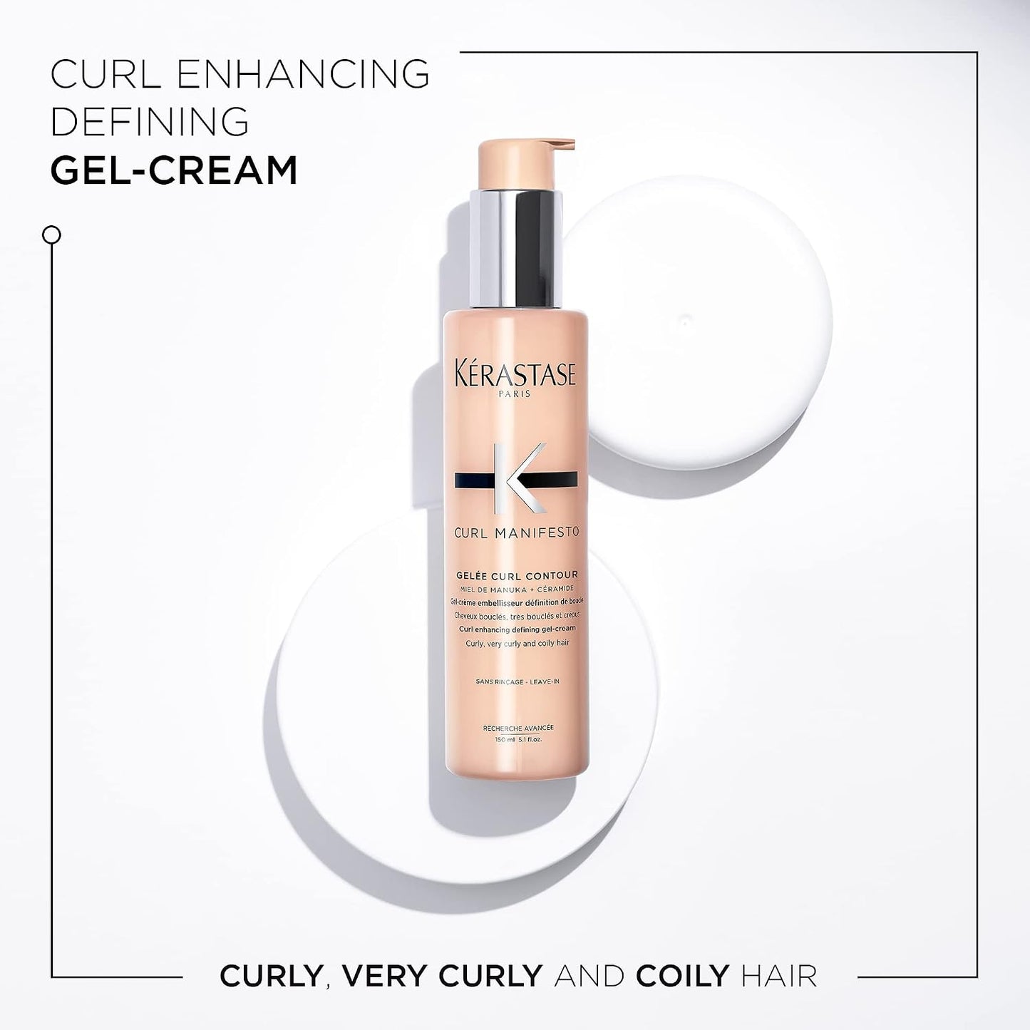 Kérastase Curl Manifesto Gelee Curl Contour Gel-Cream For Curly Hair, With Manuka Honey, Shea Butter & Ceramide - 150ml