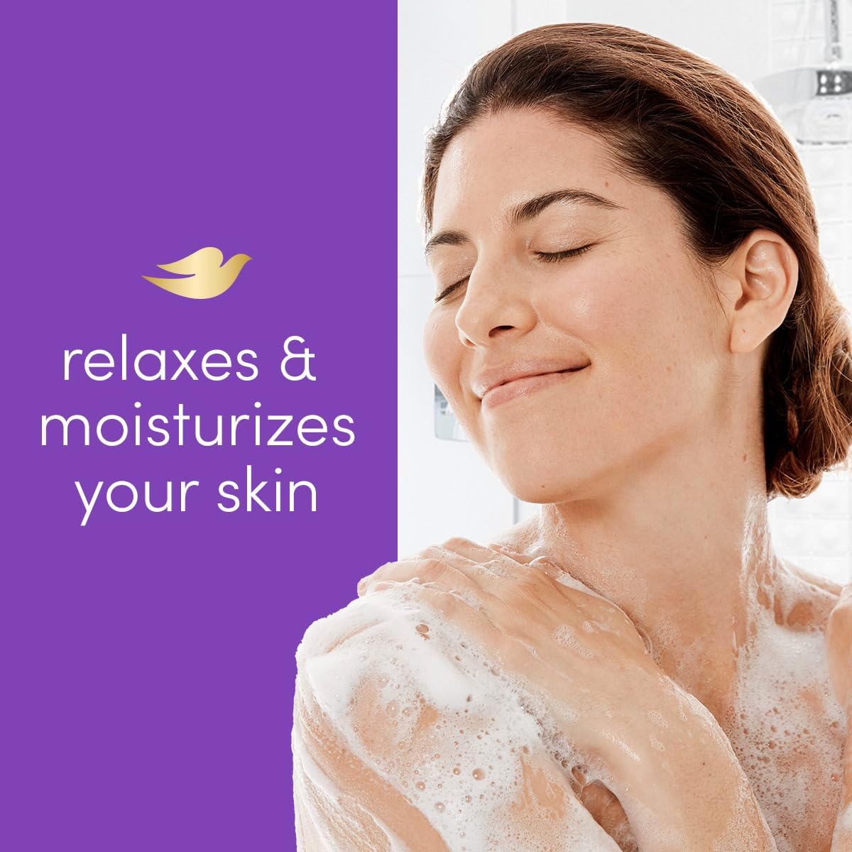 Dove Bar soap Relaxing Lavender Beauty Bar with Lavender and Chamomile Scent ¼ moisturizing cream 90G