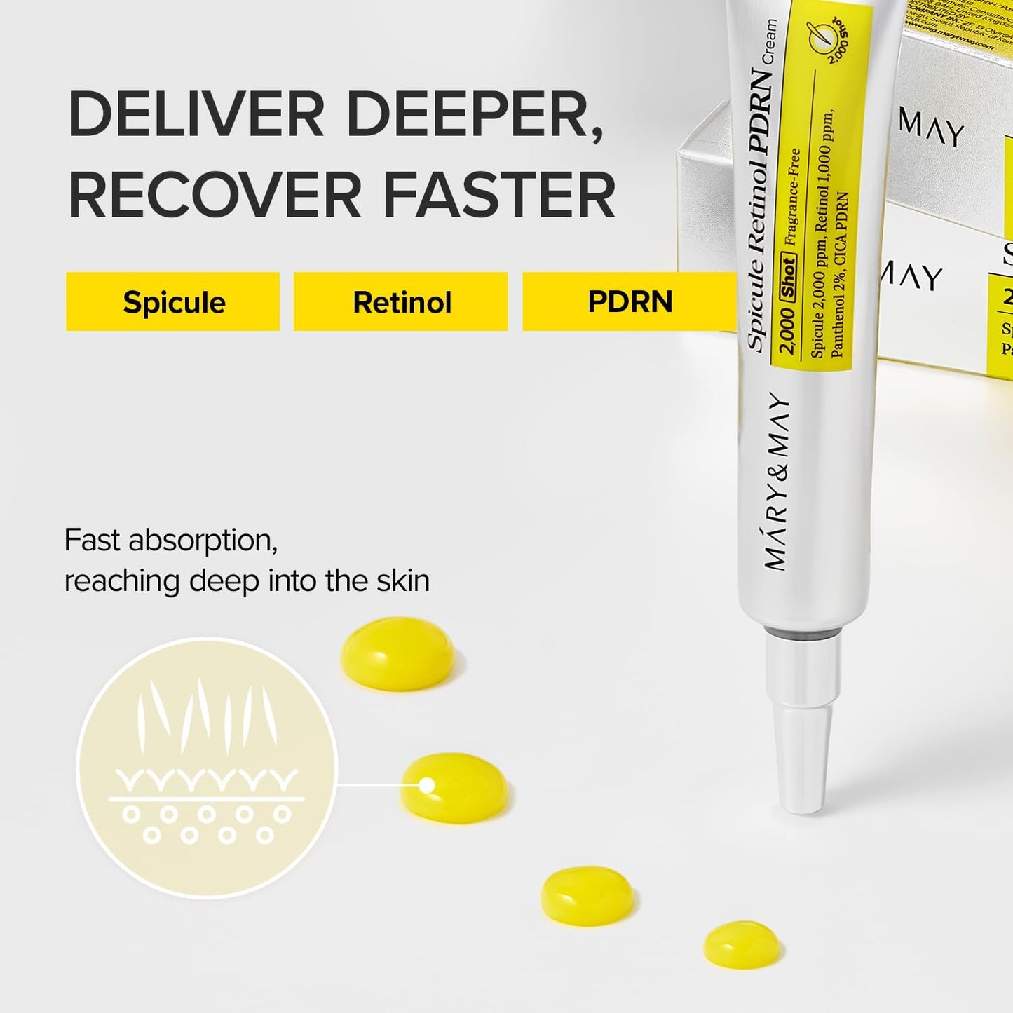 Mary & May Spicule Retinol PDRN Cream 2000 Shot 15g