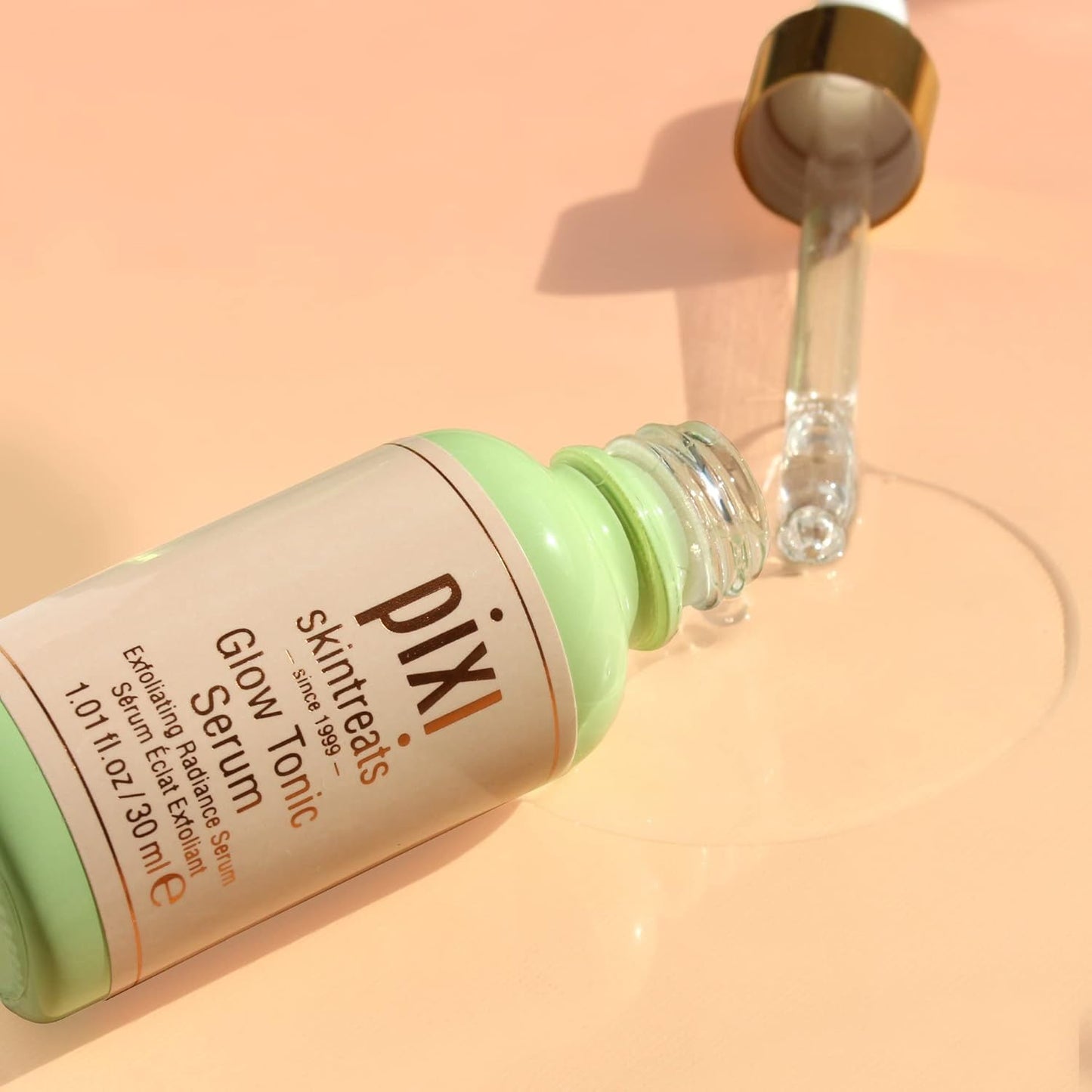 Pixi Beauty Glow Tonic Serum | Lightweight Facial Serum | Exfoliating Glycolic Acid Purifies Skin And Enhances Your Natural Glow | 1.01 Fl Oz